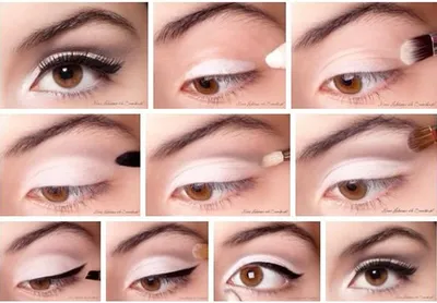 Пошаговая инструкция с фото дневного макияжа для карих глаз.