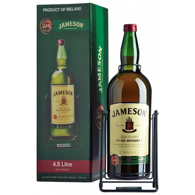 Купить виски Jameson 4.5 литра бутылка на качелях - цена на виски Jameson  4.5 л в подарочной упаковке в Москве
