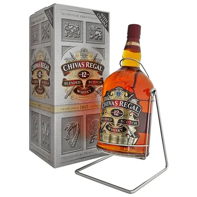 Виски \"Chivas Regal\" 12 YO, with Pouring Stand, gift box 4.5 л - купить  \"Чивас Ригал\" 12 лет, на Качелях, в Подарочной упаковке 4500 мл в Москве |  The Digestive