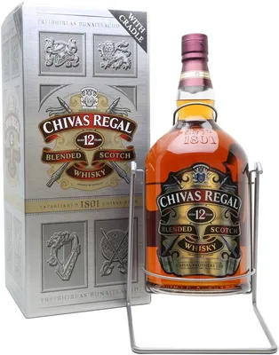 Виски \"Chivas Regal\" 12 years old, в подарочной коробке, 4.5 л — купить  виски \"Чивас Ригал\" 12-летний, на качелях в упаковке, 4500 мл – цена 29647  руб в Winestyle