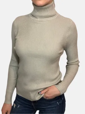 Водолазка женская в рубчик, с горлом лапша купить по цене 599 ₽ в  интернет-магазине KazanExpress