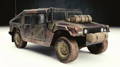 Хаммер Военный HMMWV M1114 UAH 3D Модель $10 - .fbx .blend - Free3D