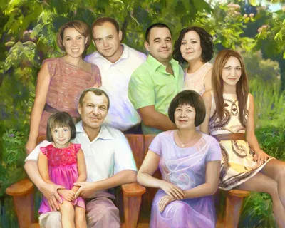 Семейный портрет по фото