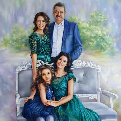 Заказать Семейный портрет в Киеве, Украине, цена, фото, описание - купить  картины в Онлайн Галереи \"Art Gallery\"