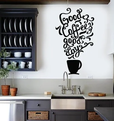 Рисунок на стене в кухне - 71 фото