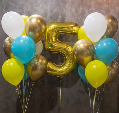Фонтан из воздушных шаров на 5 лет - Made Balloons