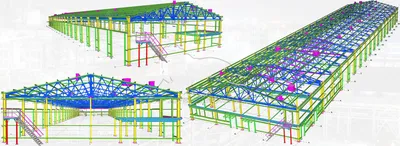 Проектирование здания из сэндвич панелей / Портфолио / 3dstroyproekt.ru