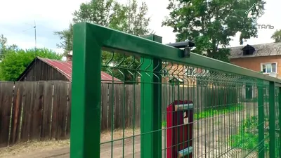 3D забор с откатными воротами в Иркутске Арт-сталь - YouTube