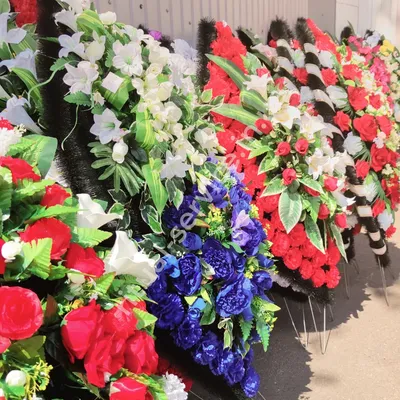 ВЕНКИ на похороны из искусственных цветов купить в КИЕВЕ