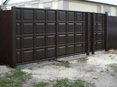 Филенчатые ворота купить от 28500 грн в Киеве — Viking Металлоконструкции