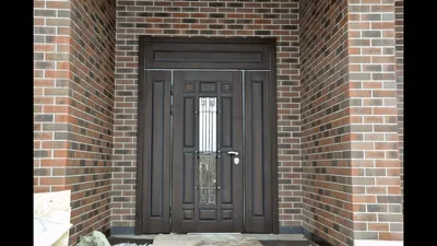 Уличная металлическая дверь с ТЕРМОРАЗРЫВОМ со стеклом и ковкой ЯГУАР! -  YouTube