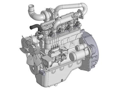Двигатель Д-245 ММЗ - Чертежи, 3D Модели, Проекты, ДВС