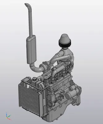 Двигатель Д-245 - Чертежи, 3D Модели, Проекты, ДВС