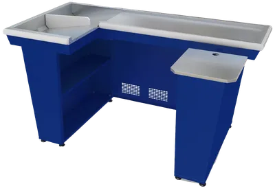 Кассовый бокс КБ-1,9-2Н двойной накопитель (синий) - Торгово-холодильное  оборудование завод Марихолодмаш (МХМ)