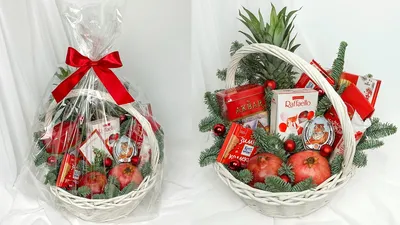 Christmas gift basket with sweets. DIY a gift for the New Year 2022 with  your own hands - YouTube