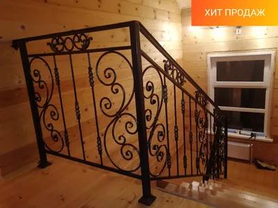 Кованые перила для лестниц – фото, эскизы, цены | Художественная ковка  изделий в Москве