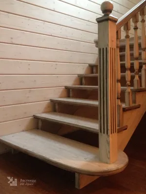 Лестница из ясеня с патиной стиль Прованс | Лестницы от души