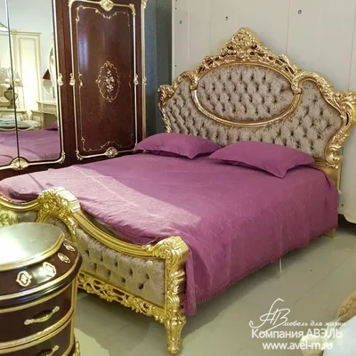 Спальня Версаль (орех-золото) в классическом стиле фабрика Sofa-M, Китай