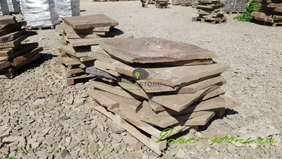 Большие плиты из камня песчаник купить, форматный камень для пошаговых  дорожек | ParkStone