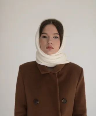 Косынка на голову женская зимняя ангоровая стильная платок утепленный для  девушки белый, цена 670 грн — Prom.ua (ID#1500142659)