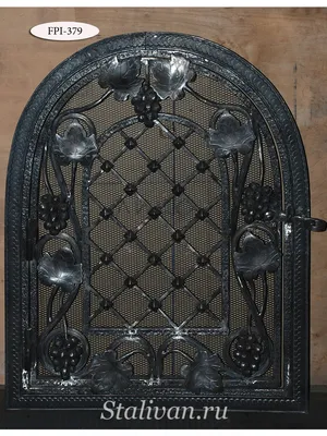 Решетка для камина с элементами ковки FPI-379 - заказать изготовление в  мастерской «СталИван»