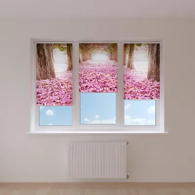 Рулонные шторы с фотопечатью цветы и деревья 3D, цена 1092 грн — Prom.ua  (ID#585881204)
