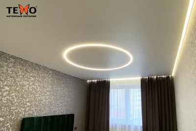 8 вариантов расположения световых линий на натяжном потолке