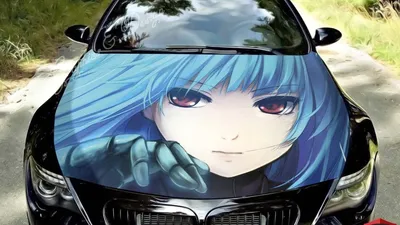 Автомобильная Анимэ Аэрография. #Иташа #Itasha На капоте наклейки Anime  Airbrush - YouTube