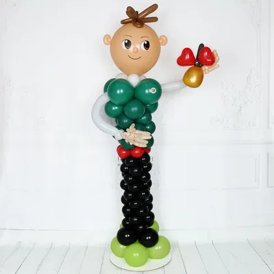 Фигура из шаров \"Школьник с колокольчиком\" - Интернет-магазин воздушных  шаров - Шариков - воздушные шары