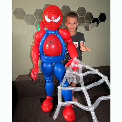 Человек паук из шаров фото