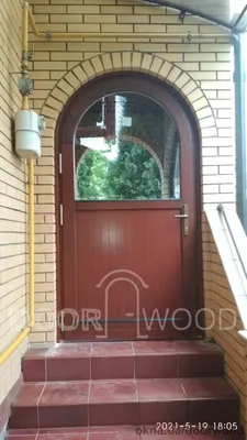 Арочные Входные двери деревянный профиль из дуба стеклопакет . Купить или  заказать деревянные входные двери . Сравнить цены на Окна.ua