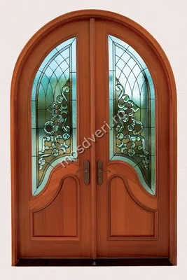 Арочная входная дверь со стеклом ВДА-1168 - купить в Москве | Цена, фото и  описание