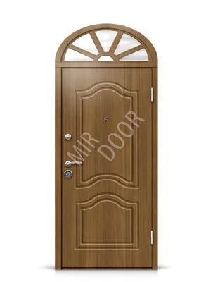 Арочная входная дверь из массива для дома - купить в Москве на заказ от  компании Мир Дверей