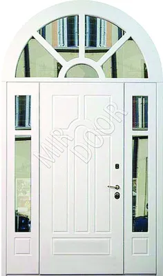 Уличная арочная дверь с МДФ с 2-х сторон UL 2-02 - купить в Москве на заказ  от компании Мир Дверей