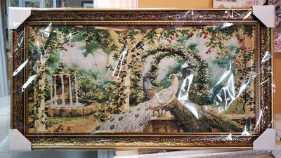 Гобеленовая картина с люрексом \"Пара павлинов\" (48 x 88 см) GB113, цена  1280 грн — Prom.ua (ID#1660711740)