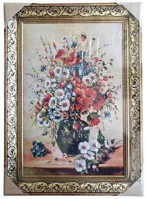 Гобеленовая картина \"Ваза с цветами\" (49 x 67 см) GB060, цена 790 грн —  Prom.ua (ID#1390946388)