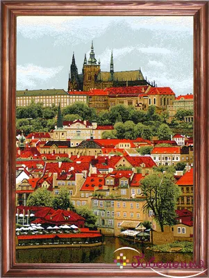 Купить гобеленовую картину Прага в деревянной раме - Gobelenka.ru