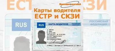 Карты водителя естр и РФ с скзи в Калининграде | Услуги | Авито