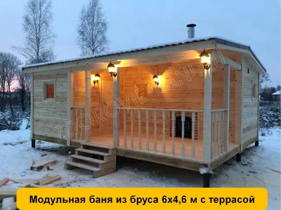 Мобильные бани 6 на 2,3 метра купить недорого под ключ с доставкой в Москве  и Московской области - «Бани Здоровье»