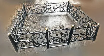 Кованая ограда на могилу «Версаль» купить в Москве: цена, фото,  характеристики