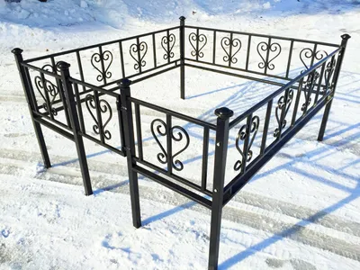 Кованая ограда на могилу «Лира» купить в Москве: цена, фото, характеристики