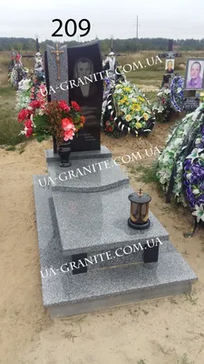 Памятник мужской современный на могилу из серого гранита: продаж, ціна та  фото Від \"Український Граніт\"