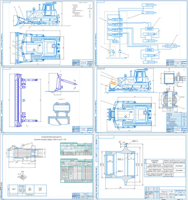 Бульдозер Т-130 - Чертежи, 3D Модели, Проекты, Строительные, специальные и  дорожные машины