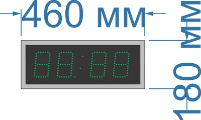 Купить ✔️ Информационное светодиодное табло (часы, день недели, календарь,  термометр), 750х500мм. в Украине от производителя - 1389620755