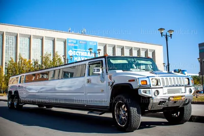 Лимузин HUMMER H2 белый на 30 персон — Хаммер прокат