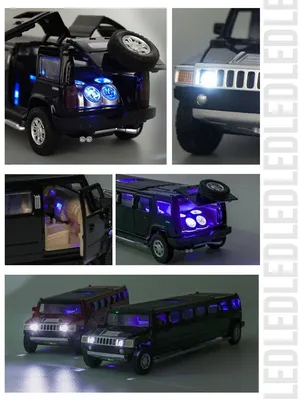 Машинка металлическая Hummer, лимузин игрушка со светом WiMi 31284077  купить за 1 834 ₽ в интернет-магазине Wildberries