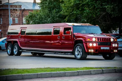 Лимузин Хаммер красный - Лимузин Hummer H2 красный - Свадебные машины -  Hummer tomsk