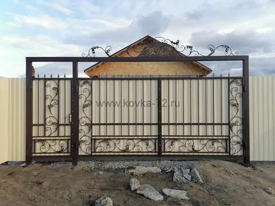 Забор, ворота и калитка из профнастила - Художественная ковка в Тюмени
