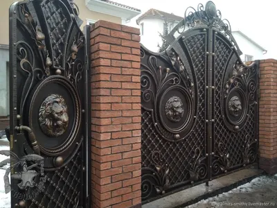 Ворота и дверь, оригинальные дизайнерские, художественная ковка – заказать  на Ярмарке Мастеров – M1D58BY | Элементы экстерьера, Одесса