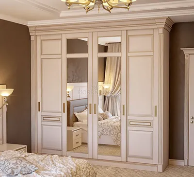 Шкаф для спальни в классическом стиле по низкой цене в СПб